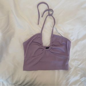 Lilac Multi-way Halter Crop-Top ⭐️3/$15 Sale⭐️